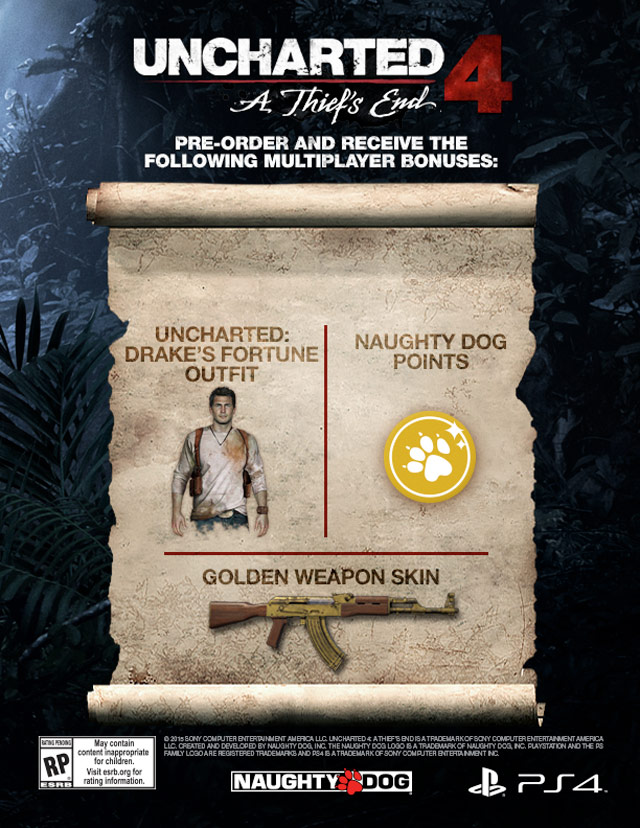 Il "Golden Pack" di Uncharted 4