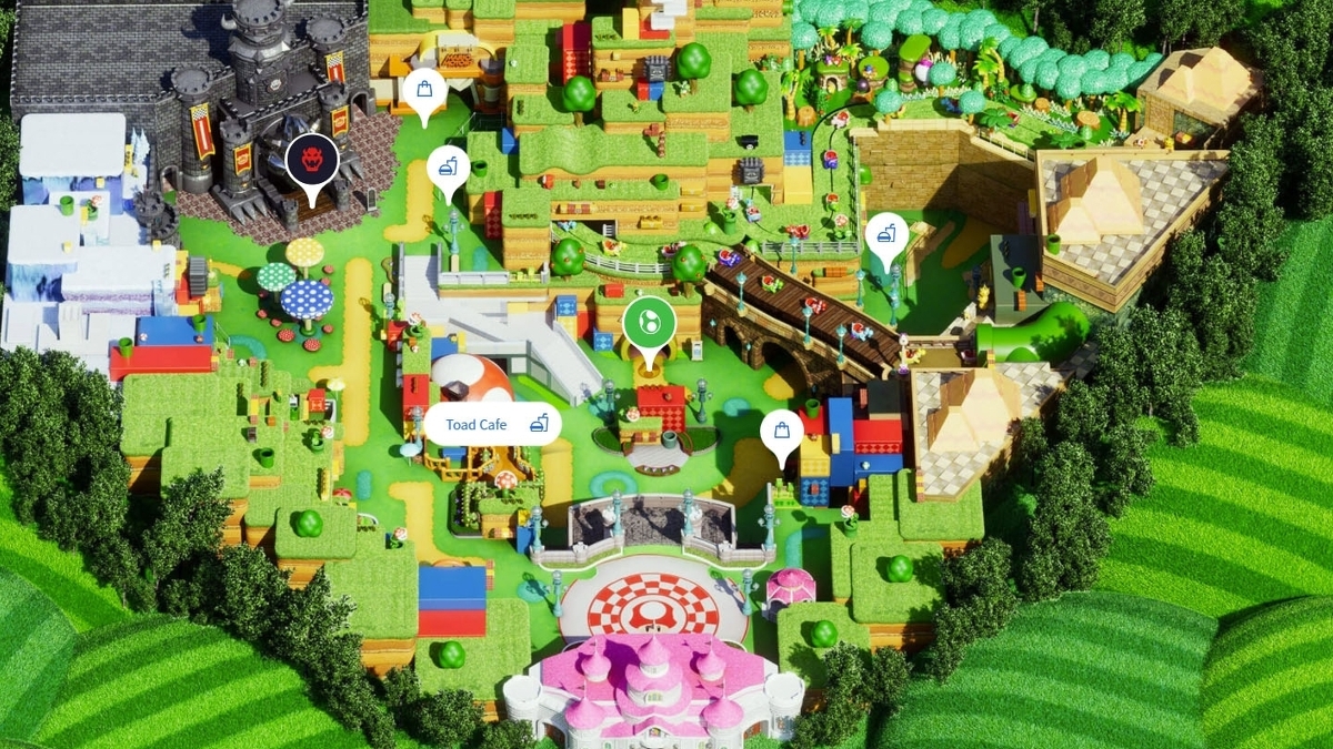 Super Nintendo World Mappa