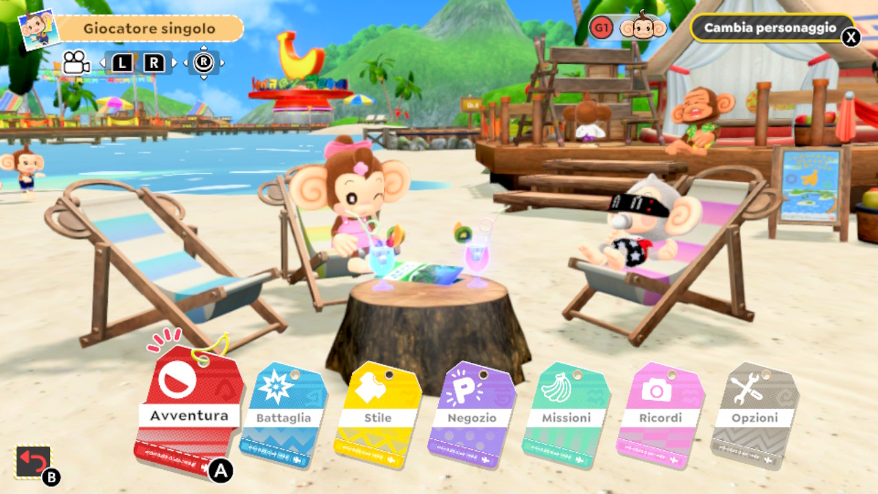 Super Monkey Ball Banana Rumble Menu