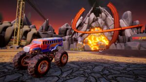 Hot Wheels Monster Trucks Stunt Mayhem Volcano